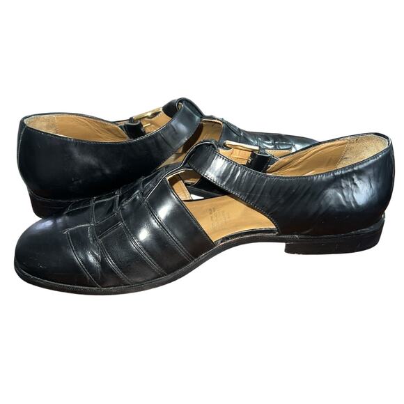 Paragon Men’s Sz 12D Black All Leather Fisherman’s Sandals main image 8